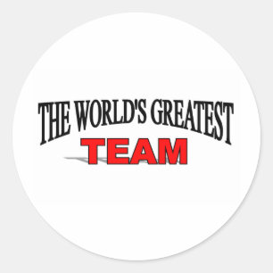 Pegatina Redonda El mayor equipo del mundo