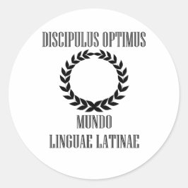 Pegatina Redonda El mayor estudiante latino del mundo (hombre)