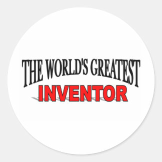 Pegatina Redonda El mayor inventor del mundo