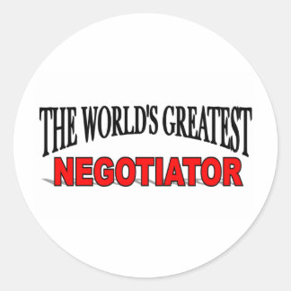 Pegatina Redonda El mayor negociador del mundo