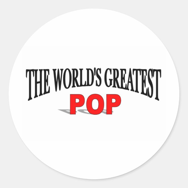 Pegatina Redonda El mayor pop del mundo (Anverso)