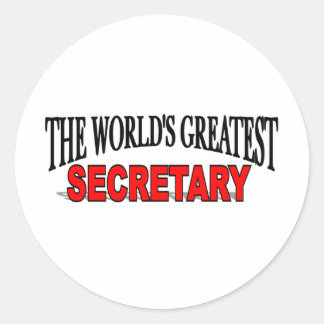Pegatina Redonda El mayor secretario del mundo