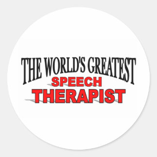 Pegatina Redonda El mayor terapeuta de discursos del mundo