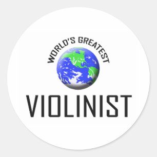 Pegatina Redonda El mayor violinista del mundo