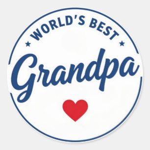 Pegatina Redonda El Mejor Abuelo del Mundo