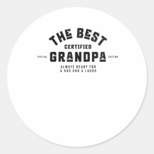 Pegatina Redonda El mejor abuelo. Siempre Preparados Para Un Abrazo