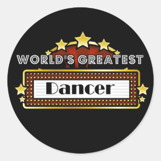 Pegatina Redonda El mejor bailarín del mundo