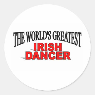Pegatina Redonda El mejor bailarín irlandés del mundo