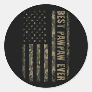 Pegatina Redonda El mejor camuflaje de la historia del padre de la