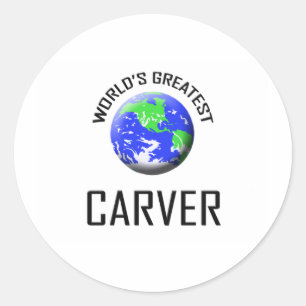 Pegatina Redonda El mejor carver del mundo