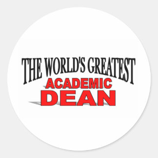 Pegatina Redonda El mejor decano académico del mundo