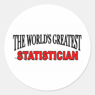 Pegatina Redonda El mejor estadístico del mundo