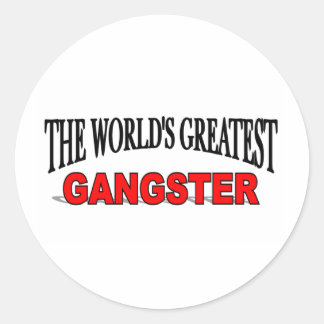 Pegatina Redonda El mejor gángster del mundo
