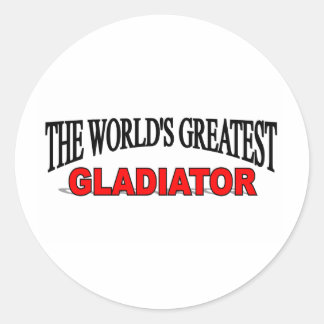 Pegatina Redonda El mejor gladiador del mundo