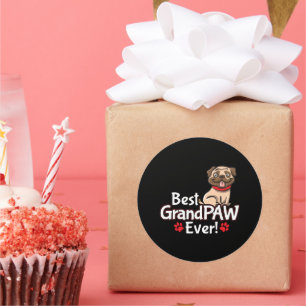 Pegatina Redonda El mejor GrandPAW del abuelo