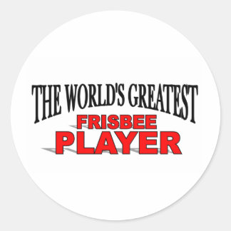 Pegatina Redonda El mejor jugador de Frisbee del mundo