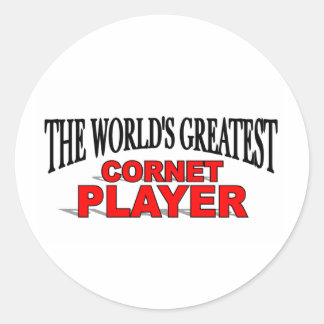 Pegatina Redonda El mejor jugador de redes de cuerdas del mundo