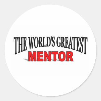 Pegatina Redonda El mejor mentor del mundo
