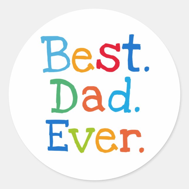 Pegatina Redonda El mejor padre de la historia (Anverso)