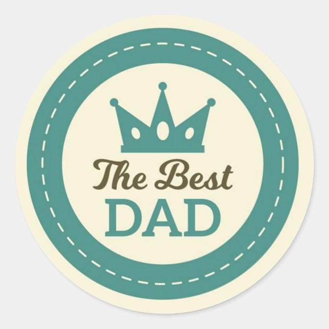 Pegatina Redonda El Mejor Papá (Anverso)
