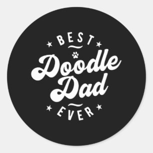 Pegatina Redonda El mejor papá de Doodle