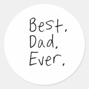 Pegatina Redonda El mejor papá de todos. Regalo del día del padre