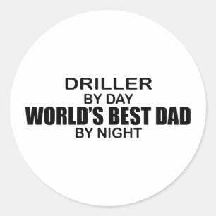 Pegatina Redonda El mejor papá del mundo - Driller