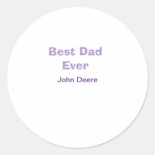 Pegatina Redonda El mejor papá del mundo feliz día del padre nombre