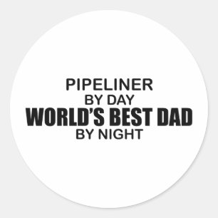 Pegatina Redonda El mejor papá del mundo - Pipeliner