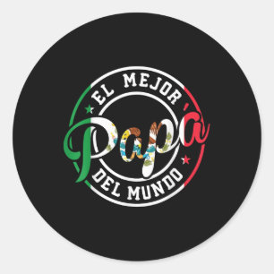 Pegatina Redonda El mejor papá mexicano del mundo
