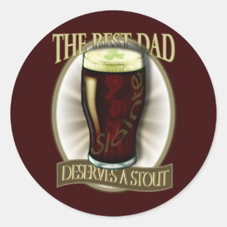 Pegatina Redonda El Mejor Papá Se Merece Un Stout