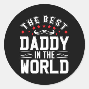 Pegatina Redonda El Mejor Papi En El Mundo El Día Del Padre Padre