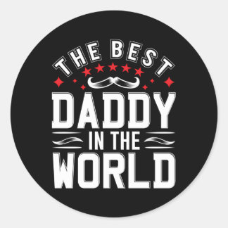 Pegatina Redonda El Mejor Papi En El Mundo El Día Del Padre Padre