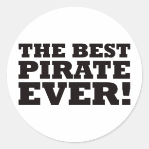 Pegatina Redonda El mejor pirata nunca