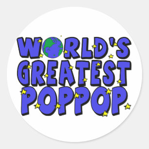 Pegatina Redonda El Mejor PopPop del Mundo