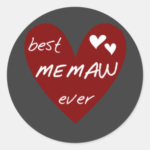 Pegatina Redonda El mejor recuerdo del corazón rojo son camisetas y