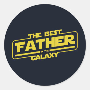 Pegatina Redonda El mejor regalo del Día del Padre en Galaxy