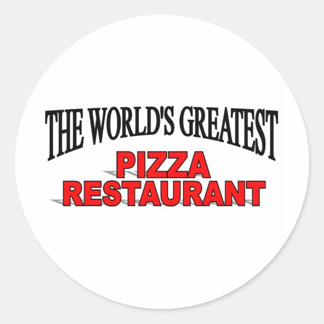 Pegatina Redonda El mejor restaurante pizza del mundo (Anverso)