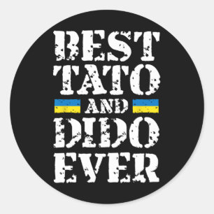 Pegatina Redonda El Mejor Tato Y Dido Jamás Día Del Padre Ucrania O