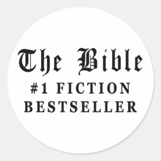 Pegatina Redonda El mejor vendedor de ficción de la biblia