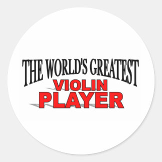 Pegatina Redonda El mejor violinista del mundo