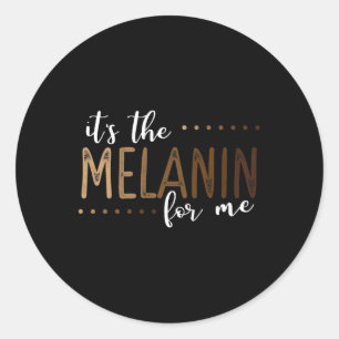Pegatina Redonda El Melanin para mí la historia negra afroamericana