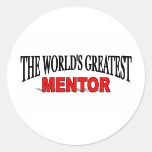 Pegatina Redonda El mentor más grande del mundo