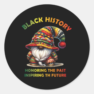Pegatina Redonda El mes de la historia negra de los genomas african