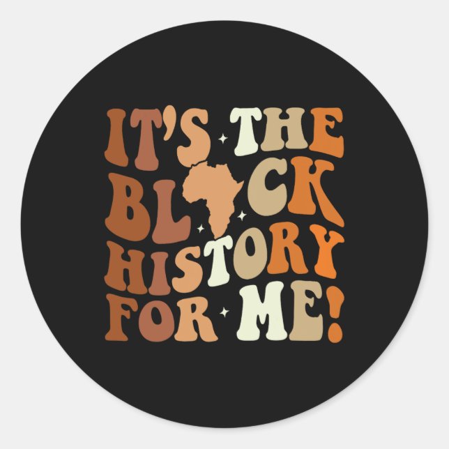 Pegatina Redonda El Mes de la Historia Negra para Mí, 2024 (Anverso)