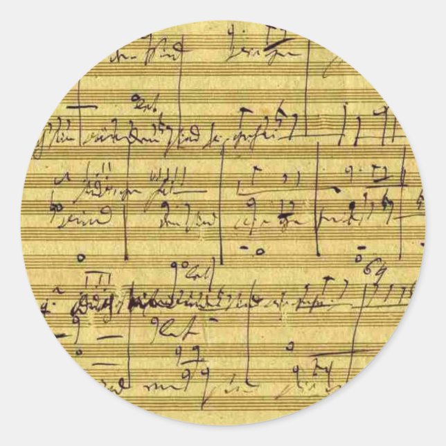 Pegatina Redonda El Mesías de Handel (Anverso)