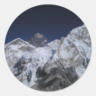 Pegatina Redonda El monte Everest 5