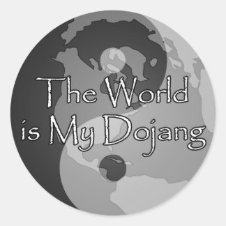Pegatina Redonda El mundo es mi Dojang