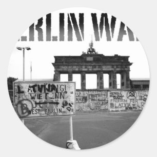 Pegatina Redonda El Muro de Berlín Alemania 1989 - Pro Photo