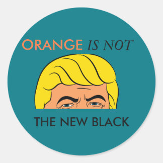 PEGATINA REDONDA EL NARANJA NO ES EL NUEVO NEGRO